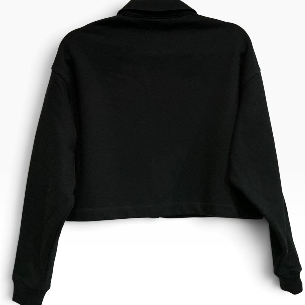 Alo Yoga Renown Jacket Black Cropped Heavyweight Shacket Womens XS / S - Picture 3 of 4